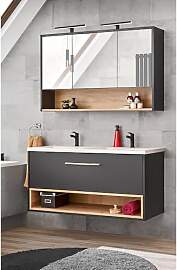 Lomadox Waschplatz Set mit Doppelwaschbecken in