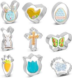 LOMIMOS Ausstechform Ostern Set,9 Stück