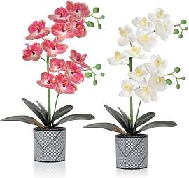 LOMOHOO Künstliche Orchideenblumen im Topf