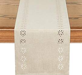 LOMOHOO Tischläufer Beige Boho 32x180cm Läufer
