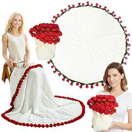 lomonmen Flower Bouquet Blanket,Fertige Gehäkelte 