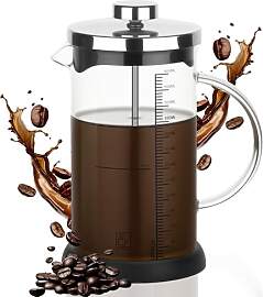 lompyeu French Press，600ml Kaffeekanne mit