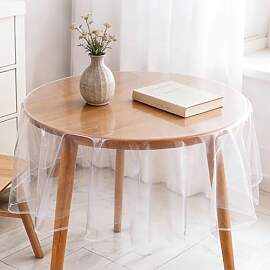 LOMUG Durchsichtige Tischdecke Abwaschbar, PVC