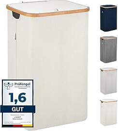 LONBET Wäschekorb mit Deckel 100L Groß -
