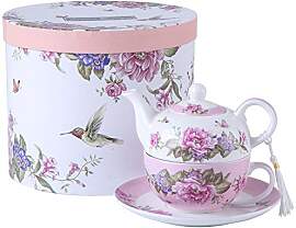 London Boutique Tea for one Teekanne Tasse Suacer