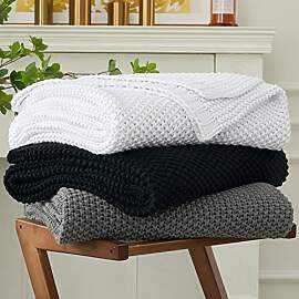 Longhui Bedding, dick gestrickte leichte Decke,