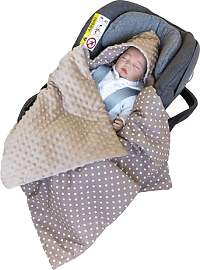 LOOLAY Einschlagdecke Babyschale kompatibel mit 3