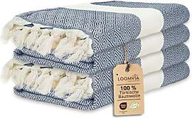 Loomvia | 4er Pack | Hamamtuch groß 100x180 aus