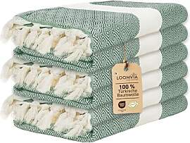 Loomvia | 6er Pack | Hamamtuch groß 100x180 aus