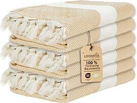 Loomvia | 6er Pack | Hamamtuch groß 100x180 aus