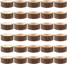 LOPYXBR 30 Stück Teelichthalter Holz,