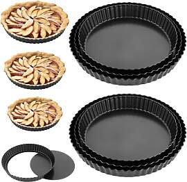 LOPYXBR 6 Stück Tarteform mit Hebeboden Set,