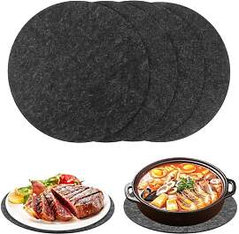 LOPYXBR 8 Stück Filzuntersetzer Rund 30 cm, Filz