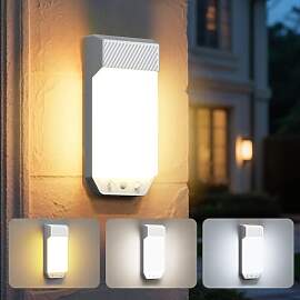 LOTMOS Außenlampe mit Bewegungsmelder, 3 Farben