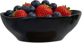 LOUIE SILNA 23 cm schwarze Keramik-Salatschüssel
