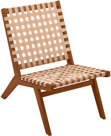 Lounge-Gartensessel aus Massivholz und