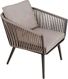 Lounge Sessel Outdoor Braun/Taupe