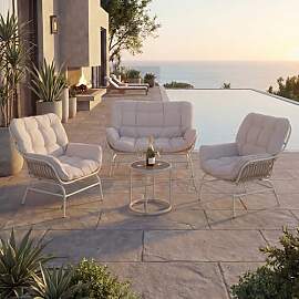 Lounge-Set HWC-P75, Gartengarnitur Sofa