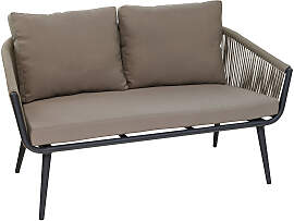 Lounge Sofa Outdoor 2-Sitzer Taupe
