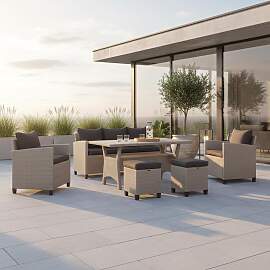 Loungegarnitur 16-tlg. Striano inkl. Kissen