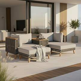 Loungegarnitur Marilou Grau