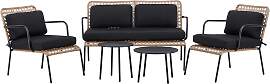 Loungegarnitur Paola 5-tlg. Rattan geflecht