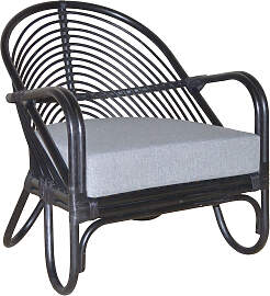 Loungesessel, schwarz, B:70cm H:80,5cm T:72cm,