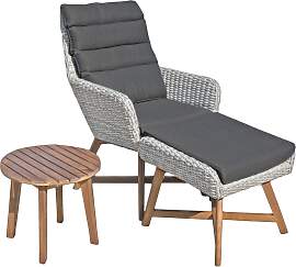 Loungesessel-Set Clavia Grau/Akazie