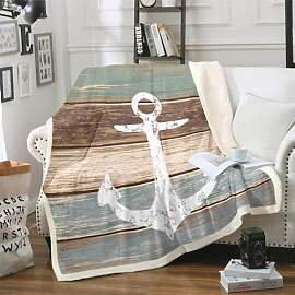 Loussiesd Anker Decke 150x200cm Nautisches Thema