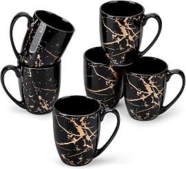 LOVECASA Keramik Kaffeetassen Set 6 Stück 330 ml