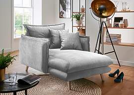 Loveseat HOME AFFAIRE "Lazio", silber,