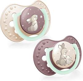 LOVI NIGHT&DAY Girl Schnuller 18 m+ 2 St.