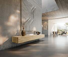 Lowboard Cuor 200 cm Keramik Laminam® Sabbia