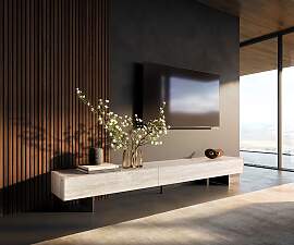 Lowboard Cuor 250 cm Keramik Laminam® Travertino