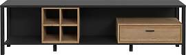 Lowboard FORTE "High Rock", schwarz,