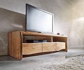 Lowboard Live-Edge 145 cm Akazie Natur Fach 3