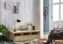 Lowboard MÖBILIA, beige (natur), B:158cm H:47cm