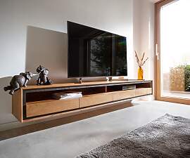 Lowboard Stonegrace 240 cm Akazie Natur 2 Fächer