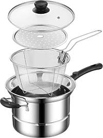 Loyimioo Fritteusen Set Edelstahltopf Kleine