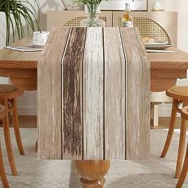 LOZULO Beige Tischläufer Vintage Läufer Tisch