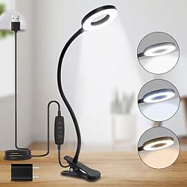 LQWELL® LED Klemmlampe Leselampe Bett mit