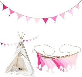 LUBOXIN Wimpelkette Kinderzimmer, 2.6m Baumwolle