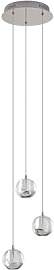 Lucande LED Esstisch Pendelleuchte Glas chrom,