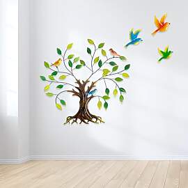 Luccyle Baum des Lebens Metall-Wanddekoration mit
