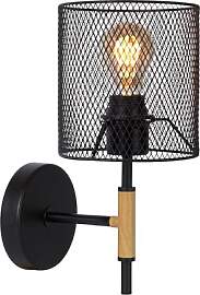 LUCIDE BASKETT - Wandleuchte - 1xE27 schwarz,