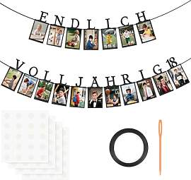 luckaide Fotogirlande 18. Geburtstag, ENDLICH