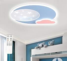 LUCKINHAND LED Deckenleuchte Blau Stern Mond