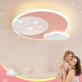 LUCKINHAND LED Deckenleuchte Rosa Stern Mond