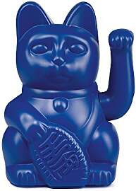 Lucky Cat Dark Blue - dunkelblaue Winkekatze |