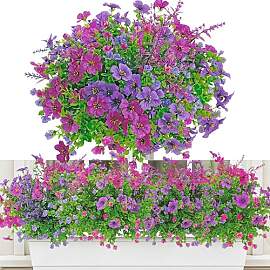 LuckyCao 10 Bündel Kunstblumen Wie Echt Outdoor